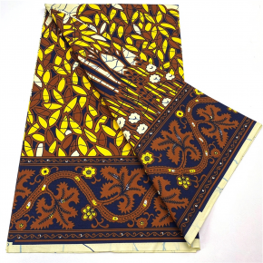 African Ankara Wax Print Fabric, 100% Cotton Dutch Real Wax Cloth For Ethnic Dress