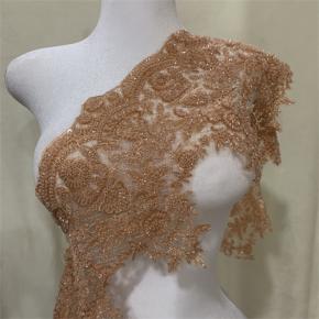 Handmade Beaded Sequins 3D Floral Lace Applique for Wedding Evening Gown